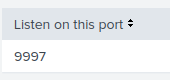 Listen on Port 9997
